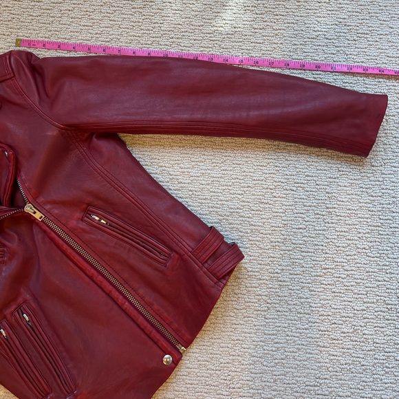 Iro Han burgundy red leather jacket size 40 - Picture 16 of 16